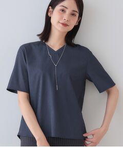 INDIVI / インディヴィ シャツ・ブラウス | 【洗える／凹凸素材】シンプルVネックブラウス