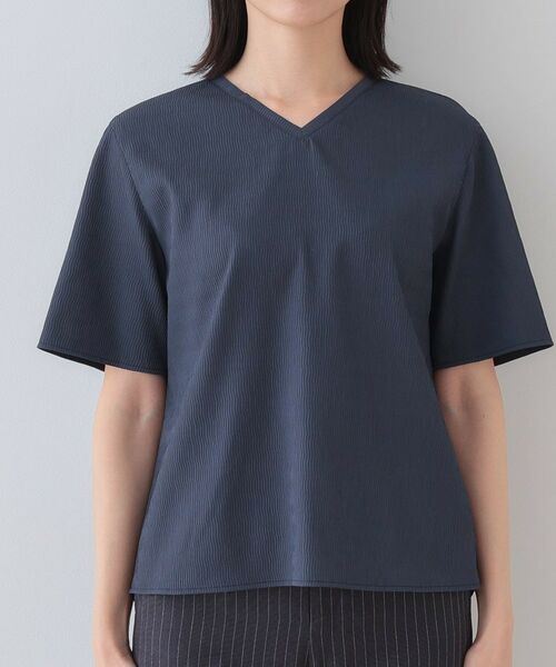 INDIVI / インディヴィ シャツ・ブラウス | 【洗える/凹凸素材】シンプルVネックブラウス | 詳細14