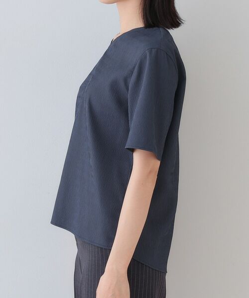 INDIVI / インディヴィ シャツ・ブラウス | 【洗える/凹凸素材】シンプルVネックブラウス | 詳細15