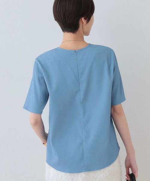 INDIVI / インディヴィ シャツ・ブラウス | 【洗える/凹凸素材】シンプルVネックブラウス | 詳細7