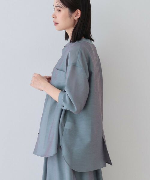 INDIVI / インディヴィ シャツ・ブラウス | 【洗える/エアリー素材】バンドカラーシャツ | 詳細14