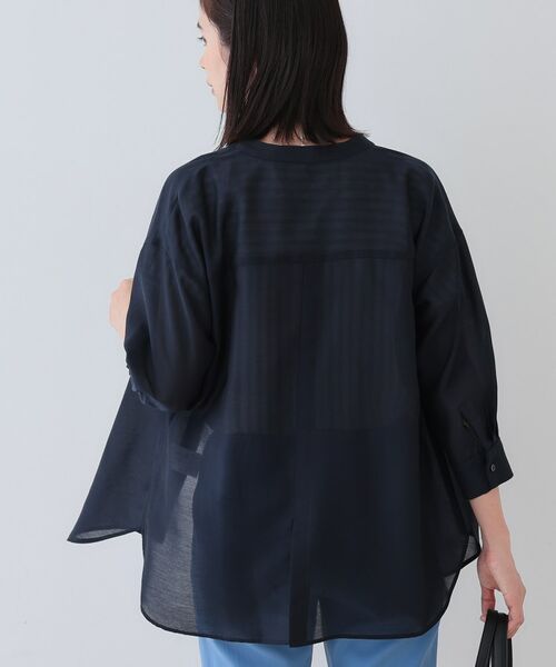 INDIVI / インディヴィ シャツ・ブラウス | 【洗える/エアリー素材】バンドカラーシャツ | 詳細18