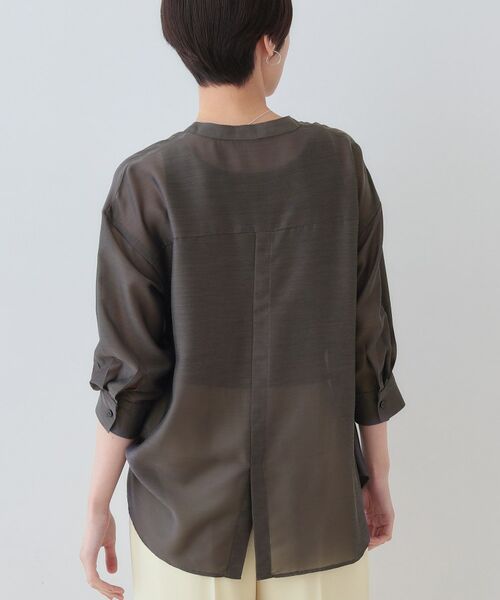 INDIVI / インディヴィ シャツ・ブラウス | 【洗える/エアリー素材】バンドカラーシャツ | 詳細22