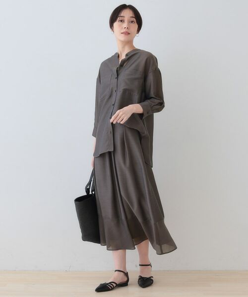 INDIVI / インディヴィ シャツ・ブラウス | 【洗える/エアリー素材】バンドカラーシャツ | 詳細24