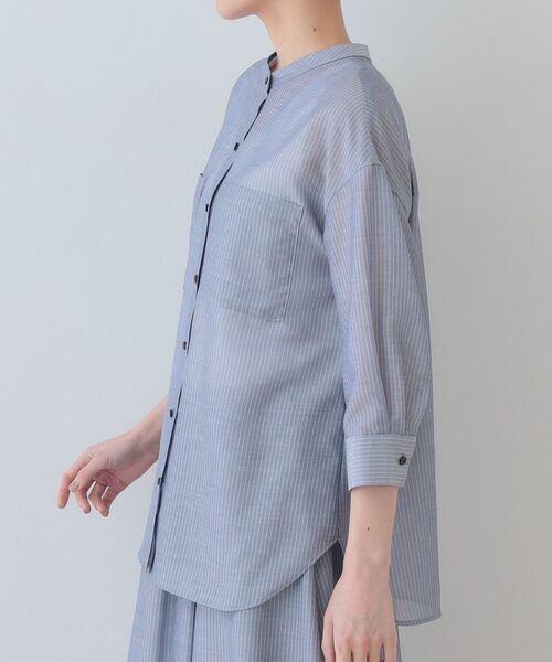 INDIVI / インディヴィ シャツ・ブラウス | 【洗える/エアリー素材】バンドカラーシャツ | 詳細27