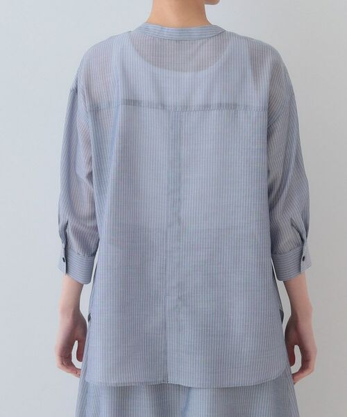 INDIVI / インディヴィ シャツ・ブラウス | 【洗える/エアリー素材】バンドカラーシャツ | 詳細28