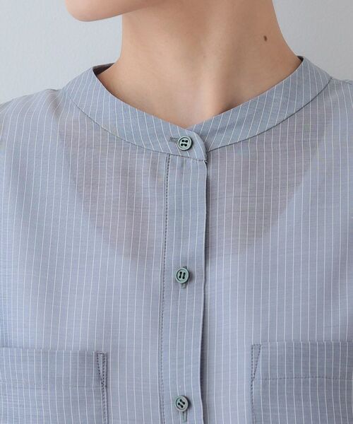 INDIVI / インディヴィ シャツ・ブラウス | 【洗える/エアリー素材】バンドカラーシャツ | 詳細29