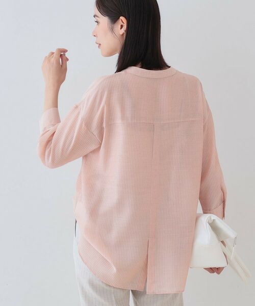 INDIVI / インディヴィ シャツ・ブラウス | 【洗える/エアリー素材】バンドカラーシャツ | 詳細7