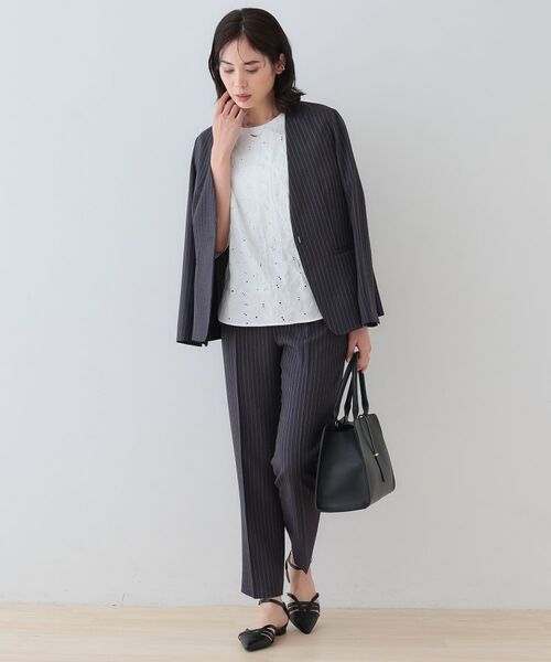 INDIVI / インディヴィ シャツ・ブラウス | 【洗える】フラワーカット刺繍フレアスリーブブラウス | 詳細4