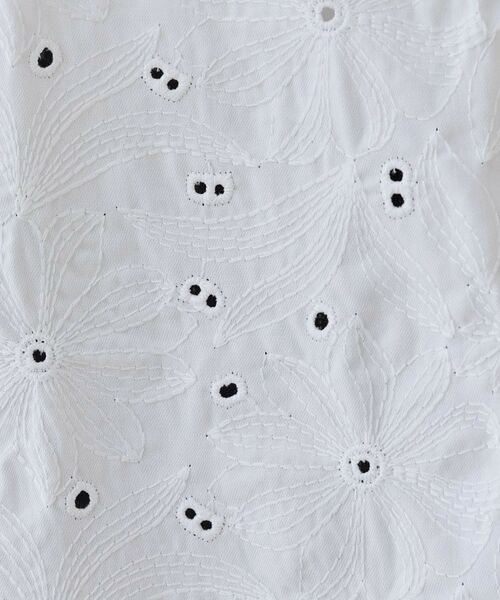 INDIVI / インディヴィ シャツ・ブラウス | 【洗える】フラワーカット刺繍フレアスリーブブラウス | 詳細5