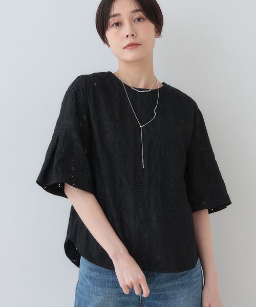 フレアースリーブ刺繍Tシャツ（Tシャツ/カットソー）｜rps