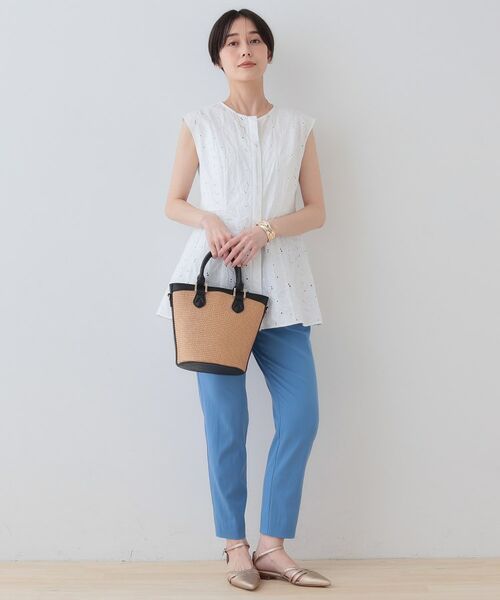 INDIVI / インディヴィ シャツ・ブラウス | 春SALE！【洗える】フラワーカット刺繍ノースリーブブラウス | 詳細4