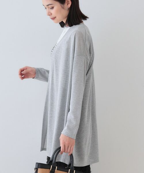 INDIVI / インディヴィ カーディガン・ボレロ | 【洗える／シアーストライプ】ロング丈着流しカーディガン | 詳細14