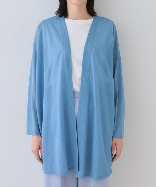 INDIVI / インディヴィ カーディガン・ボレロ | 【洗える／シアーストライプ】ロング丈着流しカーディガン | 詳細22