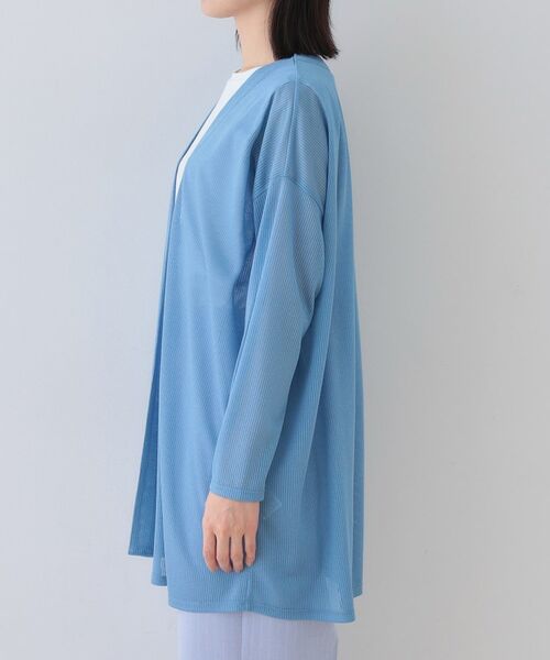 INDIVI / インディヴィ カーディガン・ボレロ | 【洗える／シアーストライプ】ロング丈着流しカーディガン | 詳細23