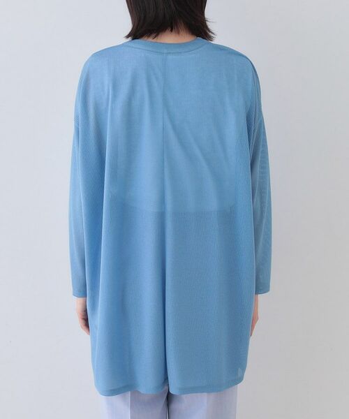 INDIVI / インディヴィ カーディガン・ボレロ | 【洗える／シアーストライプ】ロング丈着流しカーディガン | 詳細24