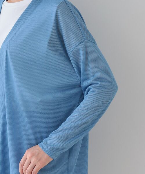 INDIVI / インディヴィ カーディガン・ボレロ | 【洗える／シアーストライプ】ロング丈着流しカーディガン | 詳細26