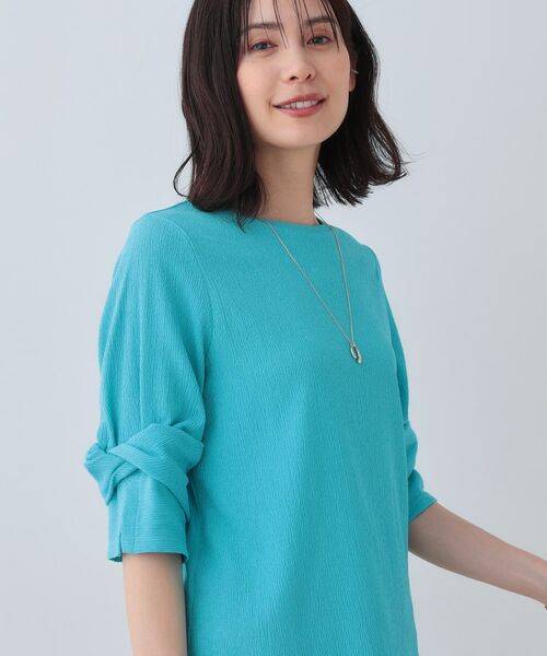 INDIVI / インディヴィ カットソー | 【洗える/吸水速乾/UVケア】ねじりデザイン袖カットソー | 詳細10