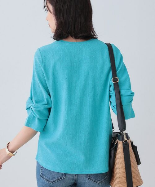 INDIVI / インディヴィ カットソー | 【洗える/吸水速乾/UVケア】ねじりデザイン袖カットソー | 詳細11