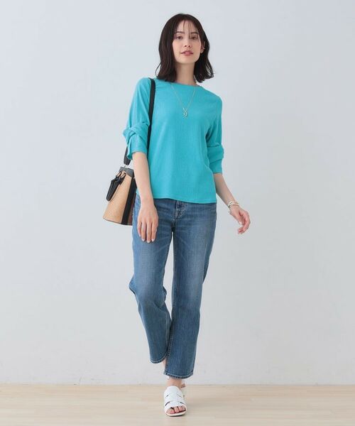 INDIVI / インディヴィ カットソー | 【洗える/吸水速乾/UVケア】ねじりデザイン袖カットソー | 詳細12