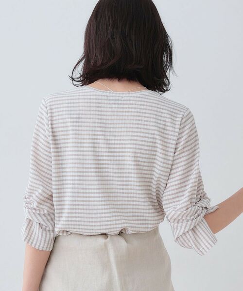 INDIVI / インディヴィ カットソー | 【洗える/吸水速乾/UVケア】ねじりデザイン袖カットソー | 詳細19