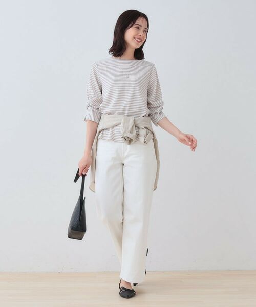 INDIVI / インディヴィ カットソー | 【洗える/吸水速乾/UVケア】ねじりデザイン袖カットソー | 詳細20