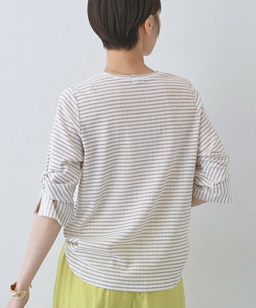 INDIVI / インディヴィ カットソー | 【洗える/吸水速乾/UVケア】ねじりデザイン袖カットソー | 詳細23