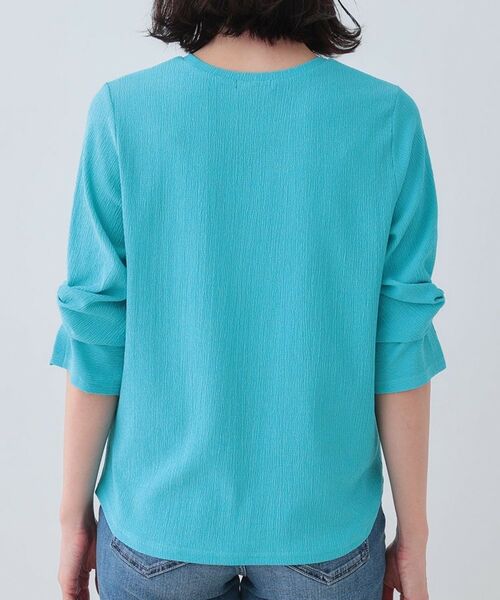 INDIVI / インディヴィ カットソー | 【洗える/吸水速乾/UVケア】ねじりデザイン袖カットソー | 詳細28