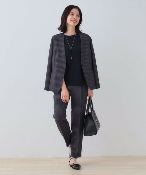 INDIVI / インディヴィ カットソー | 【洗える/吸水速乾/UVケア】ねじりデザイン袖カットソー | 詳細8