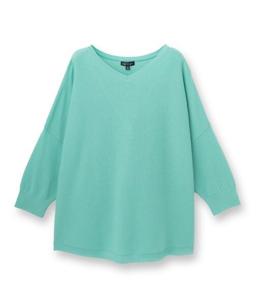 INDIVI / インディヴィ ニット・セーター | 【洗える】コットンリネン ドルマンニット | 詳細1