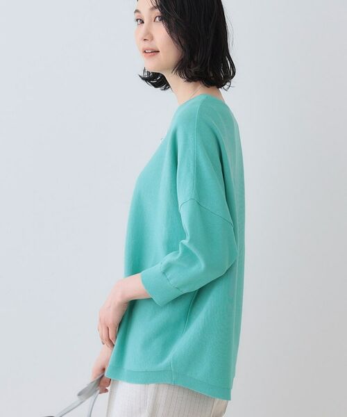 INDIVI / インディヴィ ニット・セーター | 【洗える】コットンリネン ドルマンニット | 詳細10