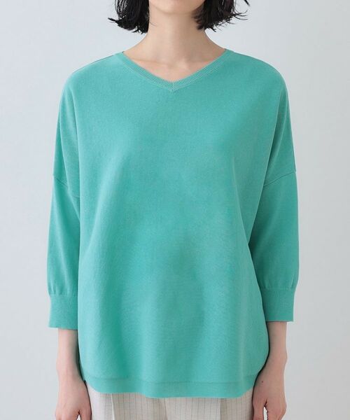 INDIVI / インディヴィ ニット・セーター | 【洗える】コットンリネン ドルマンニット | 詳細18