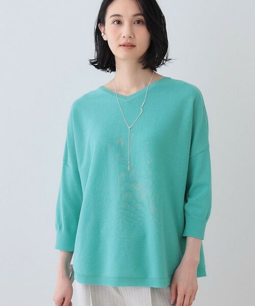 INDIVI / インディヴィ ニット・セーター | 【洗える】コットンリネン ドルマンニット | 詳細24