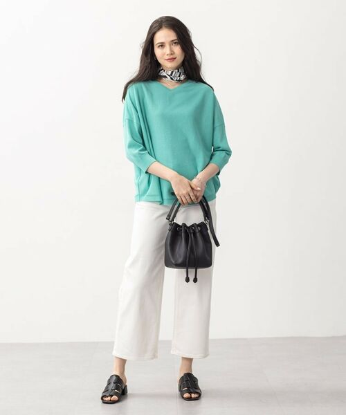 INDIVI / インディヴィ ニット・セーター | 【洗える】コットンリネン ドルマンニット | 詳細25