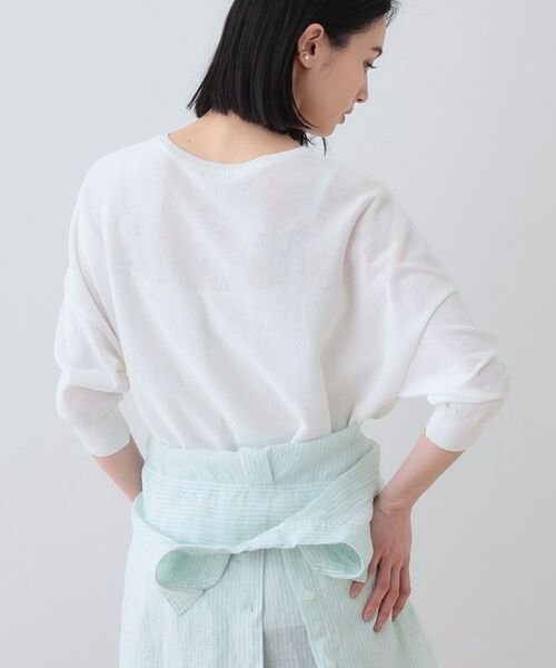 INDIVI / インディヴィ ニット・セーター | 【洗える】コットンリネン ドルマンニット | 詳細3