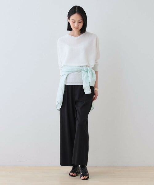 INDIVI / インディヴィ ニット・セーター | 【洗える】コットンリネン ドルマンニット | 詳細4