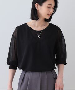 INDIVI / インディヴィ ニット・セーター | 【洗える／シアーラメ】レイヤード風ニット