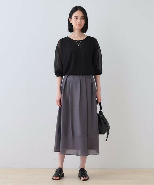 INDIVI / インディヴィ ニット・セーター | 【洗える/シアーラメ】レイヤード風ニット | 詳細12