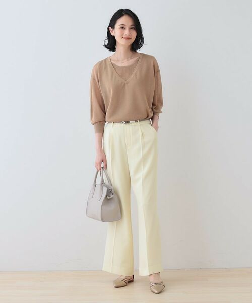 INDIVI / インディヴィ ニット・セーター | 【洗える/シアーラメ】レイヤード風ニット | 詳細16