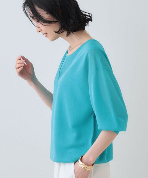 INDIVI / インディヴィ ニット・セーター | 【洗える/シアーラメ】レイヤード風ニット | 詳細18