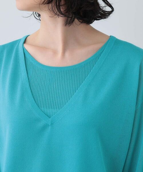 INDIVI / インディヴィ ニット・セーター | 【洗える/シアーラメ】レイヤード風ニット | 詳細25