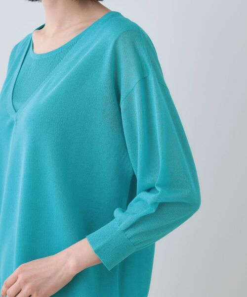 INDIVI / インディヴィ ニット・セーター | 【洗える/シアーラメ】レイヤード風ニット | 詳細26