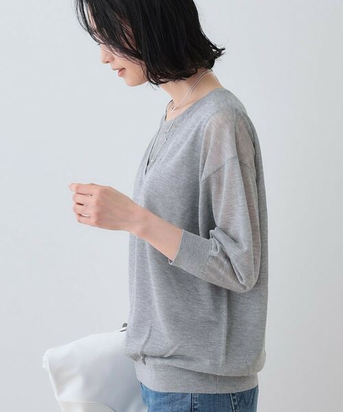 INDIVI / インディヴィ ニット・セーター | 【洗える/シアーラメ】レイヤード風ニット | 詳細7