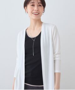 24SS 新品インディヴィ　定価14960円　ロングカーディガン　38サイズ 24SS 新品インディヴィ 定価14960円 ロングカーディガン 38