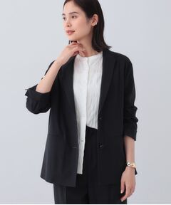 INDIVI / インディヴィ テーラードジャケット | 【日本製／SETUP可能】コットン混カーディガンライクジャケット