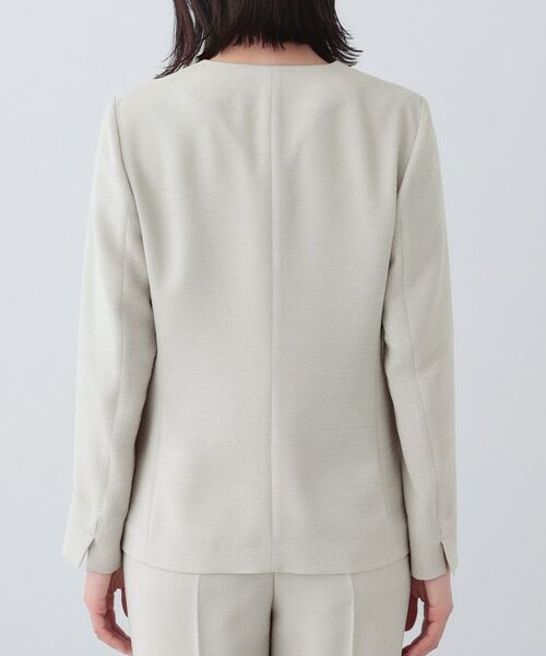 INDIVI / インディヴィ テーラードジャケット | 【日本製／SETUP可能】トリアセテート混ノーカラージャケット | 詳細12