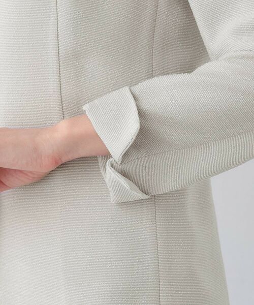 INDIVI / インディヴィ テーラードジャケット | 【日本製／SETUP可能】トリアセテート混ノーカラージャケット | 詳細15
