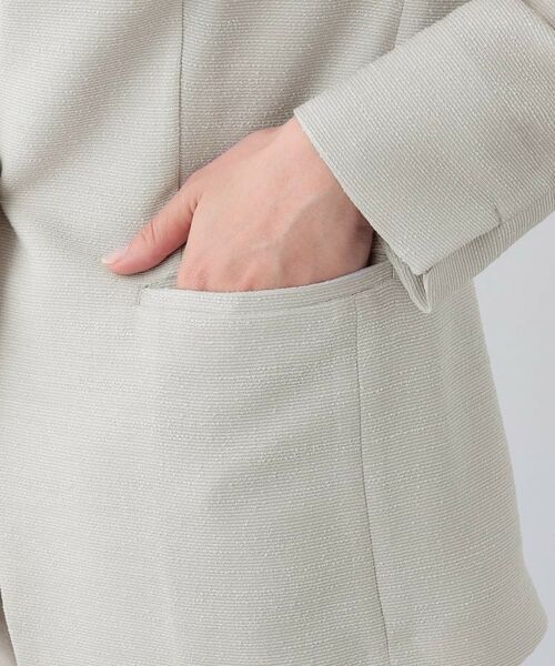INDIVI / インディヴィ テーラードジャケット | 【日本製／SETUP可能】トリアセテート混ノーカラージャケット | 詳細16