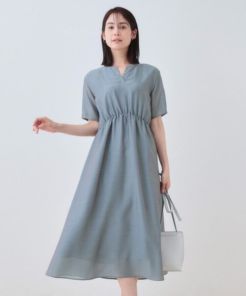 INDIVI / インディヴィ ロング・マキシ丈ワンピース | 【洗える／エアリー】ハイウエストワンピース | 詳細18