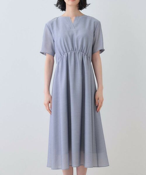 INDIVI / インディヴィ ロング・マキシ丈ワンピース | 【洗える／エアリー】ハイウエストワンピース | 詳細22